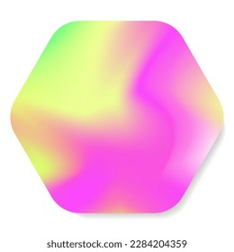 Sticker y2k holography style neon color