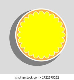 
Sticker yellow in the shape of a flower for the price tag