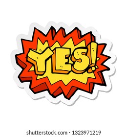 sticker of a yes symbol