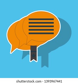 Sticker ZIP file. Notebook and email with file attachment ZIP archive. Trendy graphic elements for website, web banner, mobile app. Modern long shadow flat design. Vector illustration