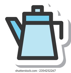 Sticker-like daily necessities single item icon pot