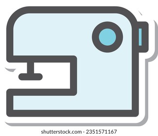 Sticker-like simple electrical appliance single item icon sewing machine