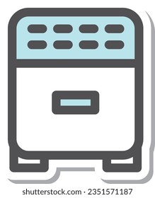 Dispositivo eléctrico simple tipo adhesivo purificador de aire de ícono de ícono único