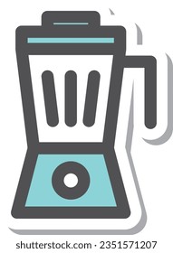 Sticker-like simple electrical appliances single item icon mixer
