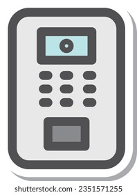 Sticker-like simple electrical appliances single item icon doorbell