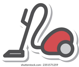 Sticker-like simple electrical appliances single item icon vacuum cleaner