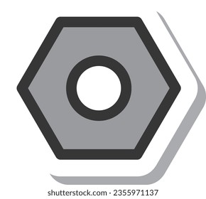 Sticker-like tools single item icon hexagon