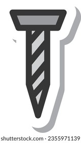 Sticker-like tools single item icon screw