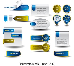 Stickers and banners set