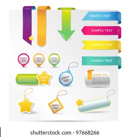 Stickers and banners set