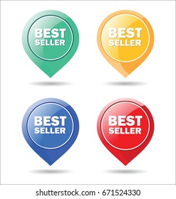 Stickers for best seller colorful modern design