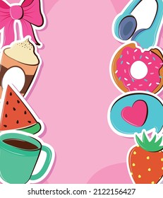 stickers cartoon decoration trendy style