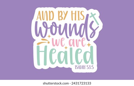 Stickers Christian Easter EPS Bundle,
Single Design