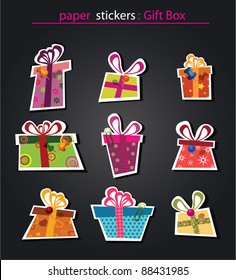 Stickers Collection of  gift boxes