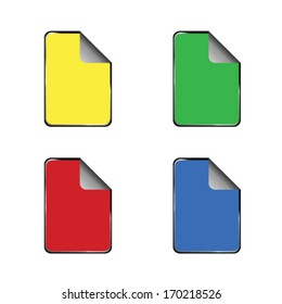 stickers color vector illustration