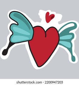 Stickers colorful vector art illustration retro