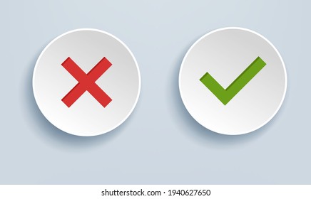 Stickers With Conse And Negation With Gradient Mesh, Vector Illustration