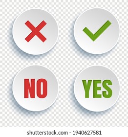 Stickers With Conse And Negation Set Transparent Background With Gradient Mesh, Vector Illustration