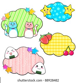 stickers with cute anime style characters