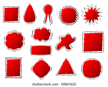 Stickers different shape vector illustration