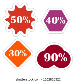 
Stickers of different shapes