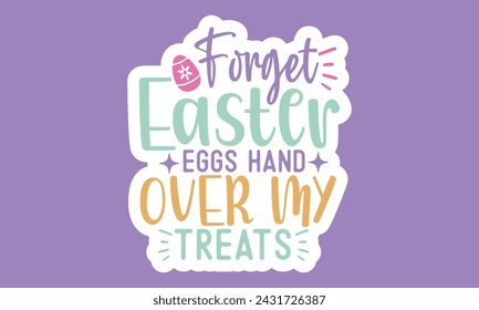 Stickers Easter Dog EPS Bundle ,Single Designs