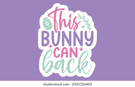 Stickers Easter Dog EPS Bundle ,Single Designs