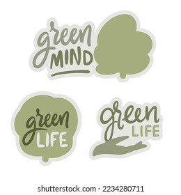 Stickers ECO. Recycle. Do something green today