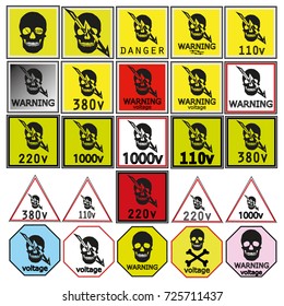 stickers for electrical distribution board consumer electrical safety, electricity, current protection