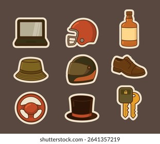 STICKERS OF ELEMENTS FOR FATHER'S DAY