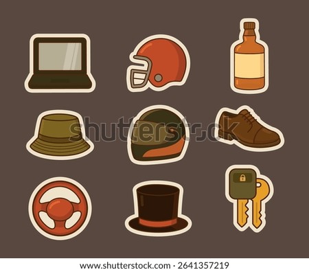 STICKERS OF ELEMENTS FOR FATHER'S DAY