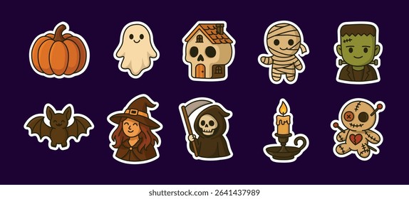 stickers elements for Halloween day