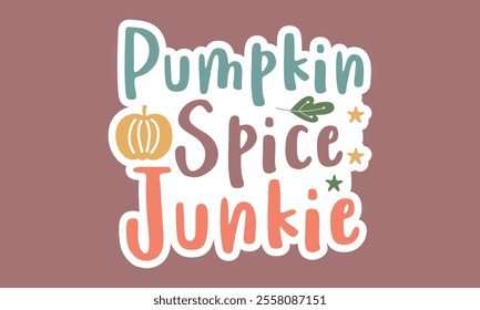 Stickers ,Fall EPS Bundle, And Single Design, Thanksgiving Design