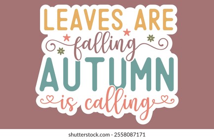 Stickers ,Fall EPS Bundle, And Single Design, Thanksgiving Design