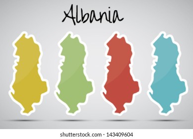 stickers in form of Albania