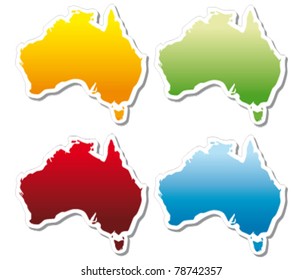 stickers in form of Australia