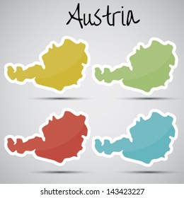 stickers in form of Austria
