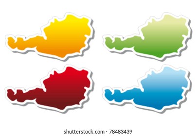 stickers in form of Austria