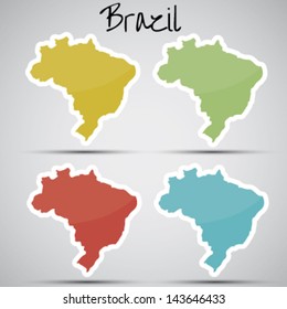 stickers in form of Brazil