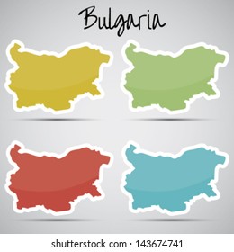 stickers in form of Bulgaria