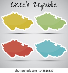  stickers in form of Czech Republic