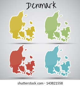 stickers in form of Denmark
