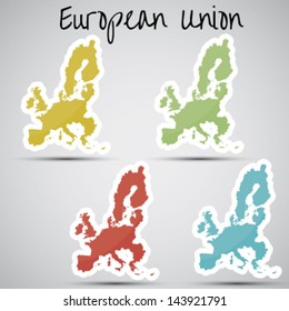 stickers in form of European Union