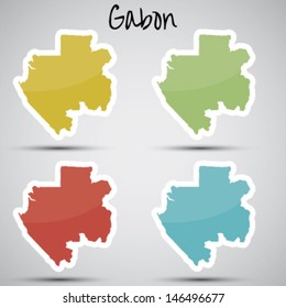 stickers in form of Gabon