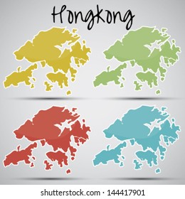stickers in form of Hongkong