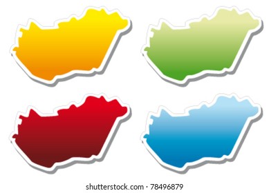 stickers in form of Hungary