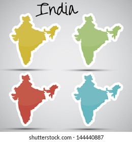 stickers in form of India