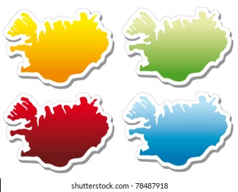 stickers in form of Island