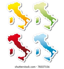 stickers in form of Italy