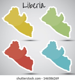 stickers in form of Liberia
